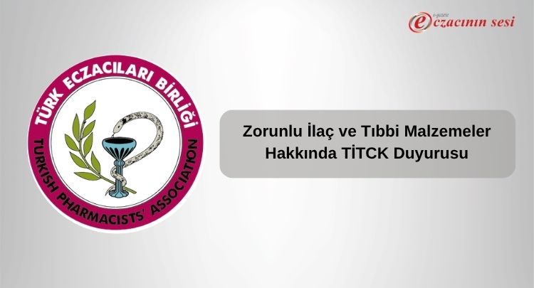 Eczanede Bulundurulması Zorunlu